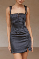 AMALDA MINI DRESS - BLACK