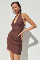 JIANNA MINI DRESS - CHOCOLATE