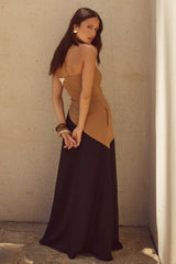 CALISSA MAXI DRESS - CARAMEL MULTI