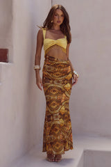 ALZONA CUTOUT MAXI DRESS - MAGNOLIA MANGO