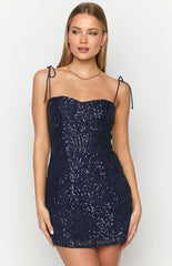 Penny Lane Navy Sequin Mini Dress
