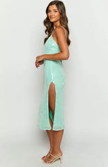Caught Out Green Midi Dress