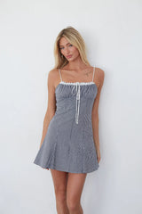 Liv Gingham Fit and Flare Mini Dress