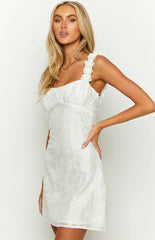 My Flower White Mini Dress