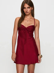 Glendon Mini Dress Burgundy