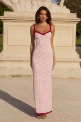 SARTA LACE MAXI DRESS - MUSK