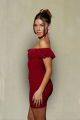 Dahlia Off the Shoulder Ruffle Mini Dress