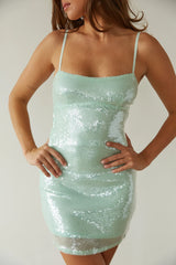 Capri Open Back Sequin Mini Dress