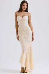 vanilla chiffon & lace gown
