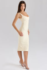 vanilla midi bandage dress
