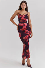 romantic floral maxi dress