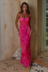 CHARLOTTE  BUSTIER SLIP MAXI DRESS - ROSALITA PINK