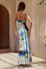 MIRAE CROSS FRONT MAXI DRESS - WATERLILY BLUE