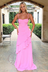 Anais Tiered Ruffle Maxi Dress - Pink