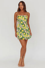 Chamberlain Scallop Trim Mini Dress Citrus Lemon