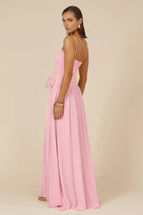 DANIKA SIDE SLIT MAXI DRESS - MUSK