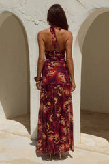 VALLETTA DEEP-V HALTER TOP - ELIANA RED