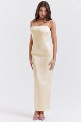 vintage cream maxi dress