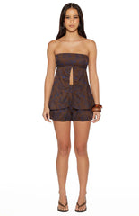 Ailany Brown Floral Shorts