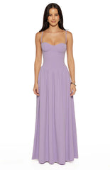 Almost Yours Lilac Crepe Maxi Dress