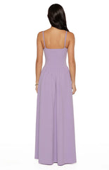 Almost Yours Lilac Crepe Maxi Dress