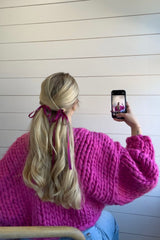Blush Blossom Pink Knit Cardigan