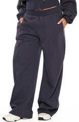 Dora Navy Barrel Leg Track Pants