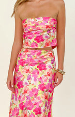 Genevieve Yellow Floral Pop Print Top