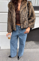 It Girl Chocolate Faux Fur Jacket