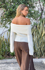 Joey Cream Off Shoulder Sweater