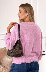 Oxford Pink Knit Sweater