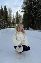 Percy Cream Cable Knit Cardigan