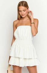 Sia White Strapless Mini Dress