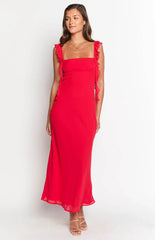 Viona Red Maxi Dress