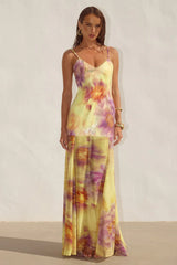TULIA LOW BACK MAXI DRESS - SURI YELLOW