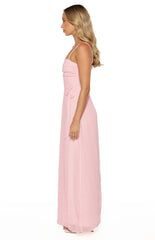 Flossie Pink Sleeveless Prom Dress