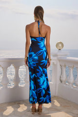 HALSTON HALTER MAXI DRESS - AGAVE BLUE
