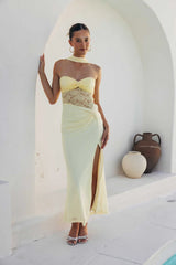 Olandria Lace Twist Maxi Dress