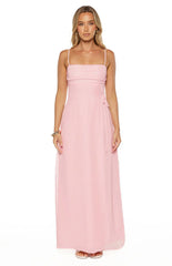 Flossie Pink Sleeveless Prom Dress