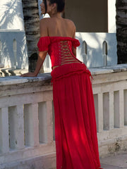 Lubela-Corset-Top-Red