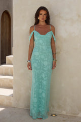 ANITA MAXI DRESS - AQUA
