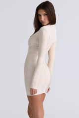 vanilla long sleeve bandage mini dress