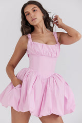 cotton candy cotton tulle mini dress