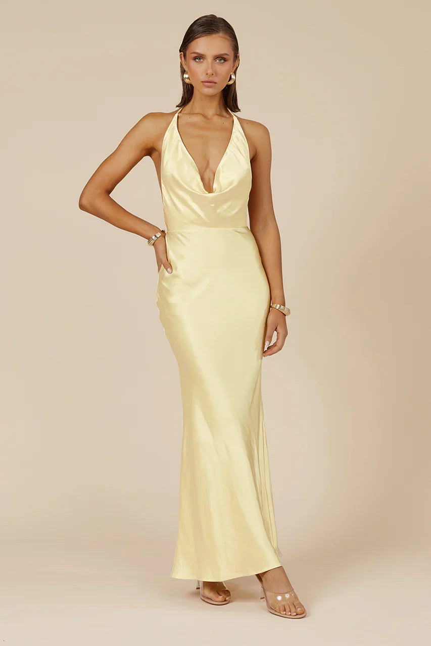 POSEY MAXI DRESS - LEMON