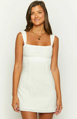 Taylor White Tie Back Mini Dress