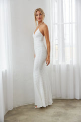 Jasper Sequin Open Back Maxi Dress